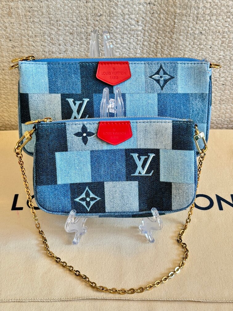 100 Original Louis Vuitton Multi Pochette Accessoires Rose